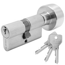 CISA 06357 Cylinder Euro Profile 5 pin Thumbturn Nickel | 7 Sizes