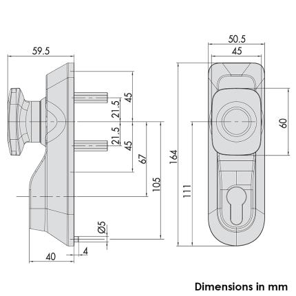 CISA 07078-69 Door handle for Fast Panic exit devices-1