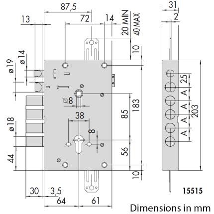 CISA Revolution Pro 15515.48 Κλειδαριά Ηλεκτρική θωρακισμένης με κύλινδρο & ηλεκτρικό κυπρί-1
