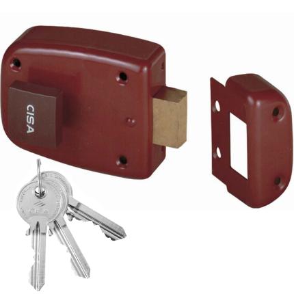 CISA 54341 Outdoor Rim Lock for wooden & iron doors-0