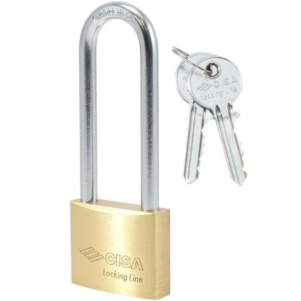 Long shackle Brass Padlock CISA 21011 | 3 sizes-0