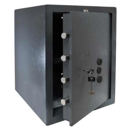 CISA 82250-74 Standing safe box with key & combination lock-0