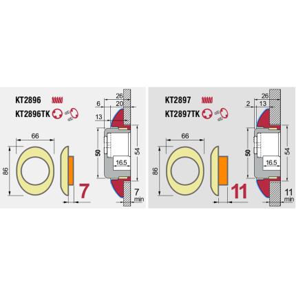 Ροζέτα ασφαλείας μαγνητικό Defender, για θωρακισμένες πόρτες κυλίνδρου DISEC MRM27 | 2 Χρώματα-4