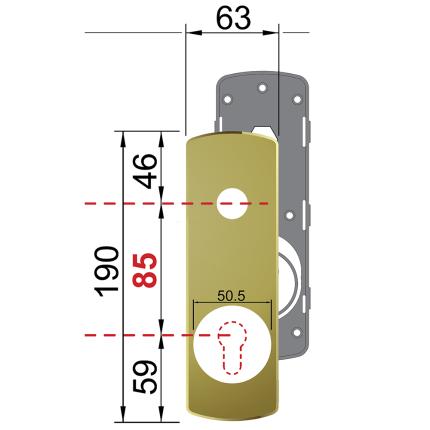 Ροζέτα εξωτερική για κλειδαριά κυλίνδρου με Defender DISEC KI2115 | 3 χρώματα-1
