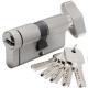 Copy of Cylinder Euro Profile Thumbturn - Flat Key - Anti-Snap Cut DOMUS ECON 30-53mm | Nickel