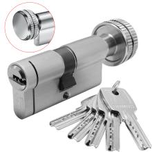 Cylinder Euro Profile Thumbturn - Flat Key - Anti-Snap Cut DOMUS ECON 30-53mm | Nickel