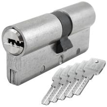 Cylinder Euro Profile - Flat Key - Anti-Snap Steel Βars DOMUS ALFA | Nickel & Brass