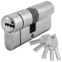 DOMUS ECON Cylinder Euro Profile - Flat Key - Anti-Snap Cut | Nickel & Brass