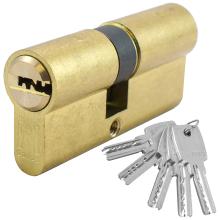 Cylinder Euro Profile 6 pin - Flat Key - DOMUS ECON | Nickel & Brass