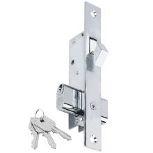 DOMUS 95016 Κλειδαριά Γάντζου με κύλινδρο για συρόμενες πόρτες 16mm  | Νίκελ