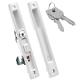 Lock with Key for sliding aluminum doors DOMUS 7710 4 Colors