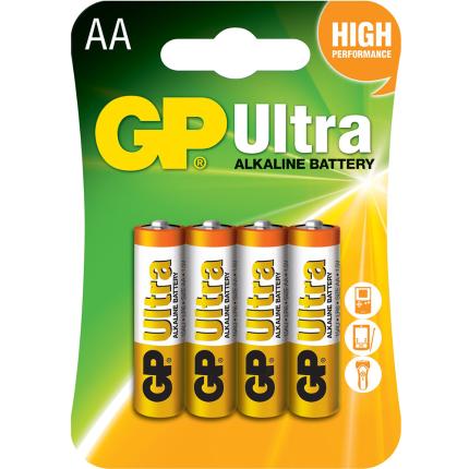 Αλκαλικές Μπαταρίες AA GP Ultra Alkaline GP15AU 4τμχ.-0