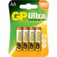 Αλκαλικές Μπαταρίες AA GP Ultra Alkaline GP15AU 4τμχ.