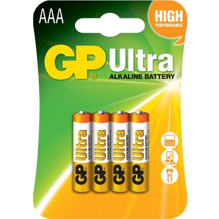 Αλκαλικές Μπαταρίες AAA GP Ultra Alkaline 4τμχ.-0