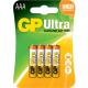 Αλκαλικές Μπαταρίες AAA GP Ultra Alkaline 4τμχ.