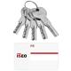 Cylinder Euro Profile 6 Stainless Steel pin & Reversible Flat Key ISEO R6 | Nickel