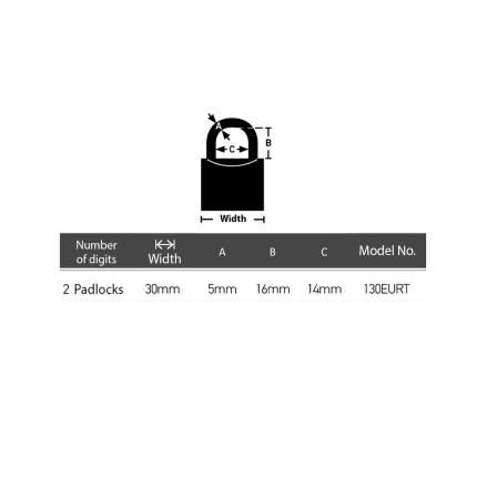 Solid Brass Body Padlock Keyed Alike MASTER LOCK 130EURT 2 Pack-1