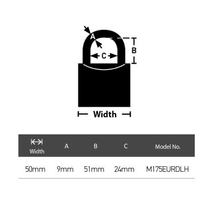 MASTER LOCK M175EURDLH Λουκέτο συνδυασμού ανοξείδωτο-2