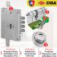 Κλειδαριά ασφαλείας θωρακισμένης CISA + Κύλινδρος ασφαλείας SECUREMME EVO K22 + CISA Defender 06490