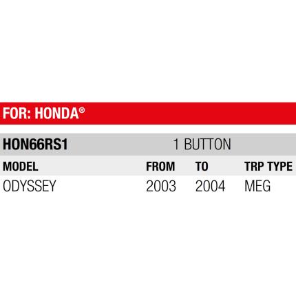 HONDA Key remote shell with 1 Button | HON66RS1-2