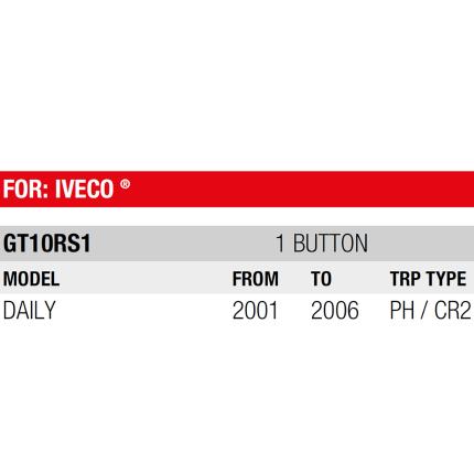 IVECO Key remote shell with 1 Button | GT10RS1-2
