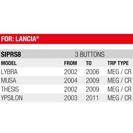 LANCIA Λαστιχάκι ανταλλακτικό για Κλειδί 3 κουμπιά | SIPRS8-1