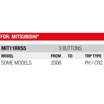 MITSUBISHI Κλειδί Κενό με 3 κουμπιά | MIT11RRS5-2
