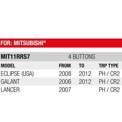 MITSUBISHI Κλειδί Κενό με 4 κουμπιά | MIT11RRS7-2