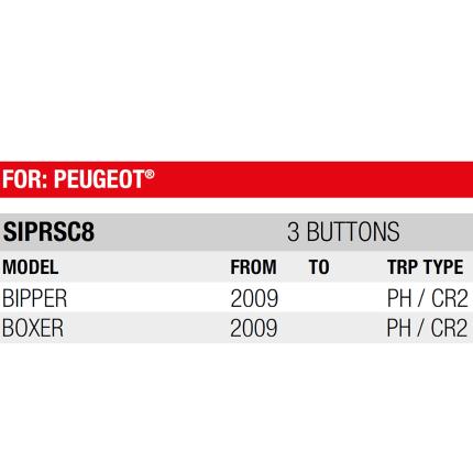 PEUGEOT Λαστιχάκι ανταλλακτικό για Κλειδί 3 κουμπιά | SIPRSC8-1