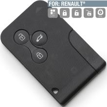 RENAULT Key - Card remote shell with 3 Buttons | VA150RS8