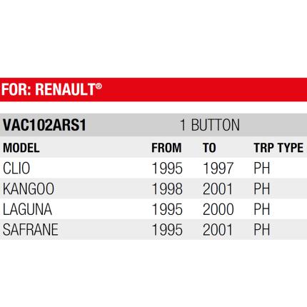 RENAULT Κλειδί Κενό με 1 κουμπί | VAC102ARS1-2