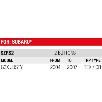 SUBARU Λαστιχάκι ανταλλακτικό για Κλειδί 2 κουμπιά | SZRS2-1
