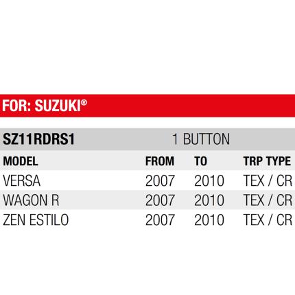 SUZUKI Κλειδί Κενό με 1 κουμπί | SZ11RDRS1-2