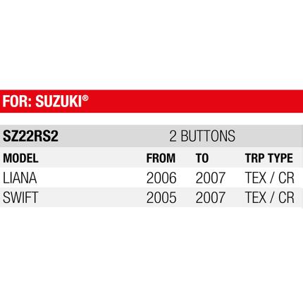 SUZUKI Κλειδί Κενό με 2 κουμπιά SILCA | SZ22RS2-2