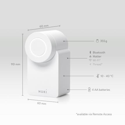 Έξυπνη Κλειδαριά Nuki Smart Lock GO White, λευκή-1