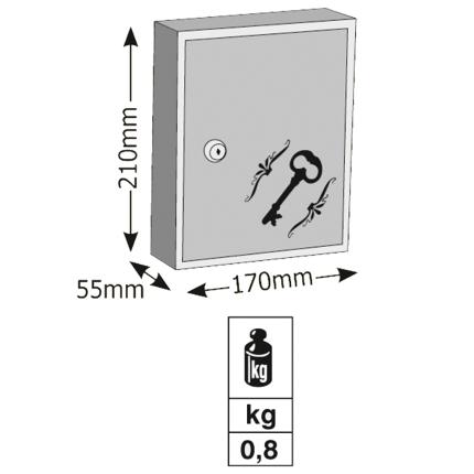 Key Cabinet - 10 keys Viometal 1310 | 2 colours-2
