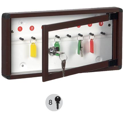 Key Cabinet with glass window - 8 keys Viometal 1508 | 2 colours-0