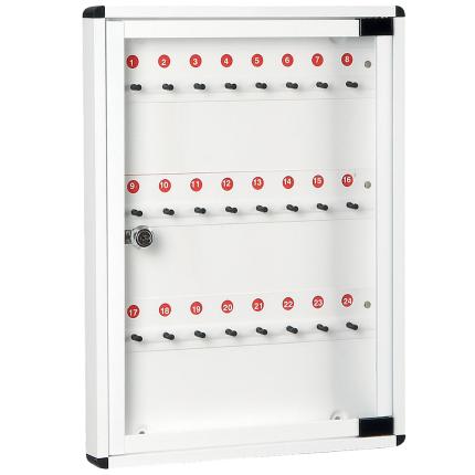 Key Cabinet with glass window - 24 keys Viometal 1524 | 2 colours-0