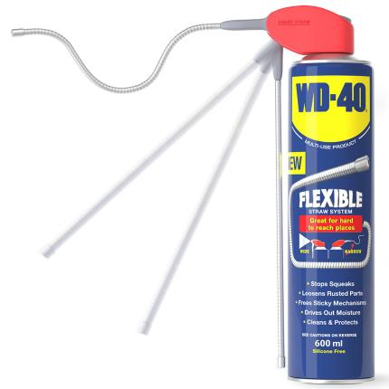 WD-40 Flexible 600ml  Αντισκωριακό - Λιπαντικό Σπρέι Εύκαμπτο σωλινάκι-1