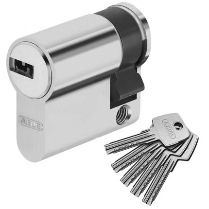 Cylinder Half Euro Profile 5 pin - Flat Key - for glass door ABUS D6 | 30-10mm | Nickel-0