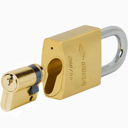 Monoblock body padlock CISA 26810.55 for integrating into single key systems-0