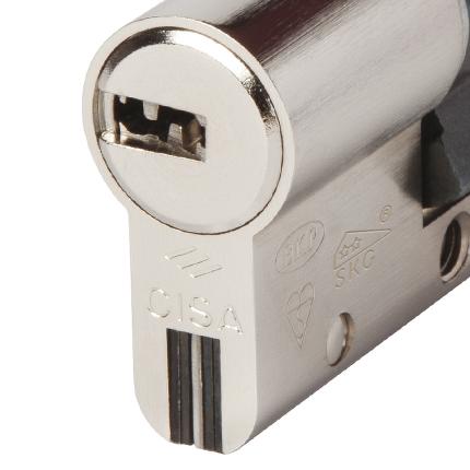 CISA AP4S 0P3S1 High Security Cylinder Euro Profile - Reversible Flat Key - Controlled Duplication & Anti-Snap Steel Βars-1