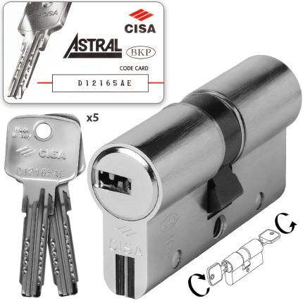 CISA ASTRAL S 0A3S1 Κύλινδρος διπλής ενεργείας υψηλής ασφάλειας χρυσό & νίκελ-0