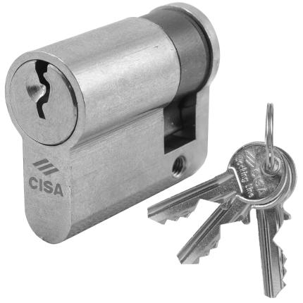 CISA locking line 08030 Κύλινδρος Μισός για Γυάλινες πόρτες σε χρυσό & νίκελ-0