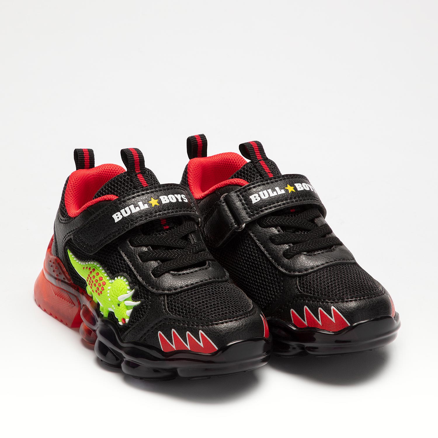 Αθλητικό-sneaker για αγόρι με δεινόσαυρο Τρικεράτοπας φωτάκια Bull Boys DNAL2205 AB01