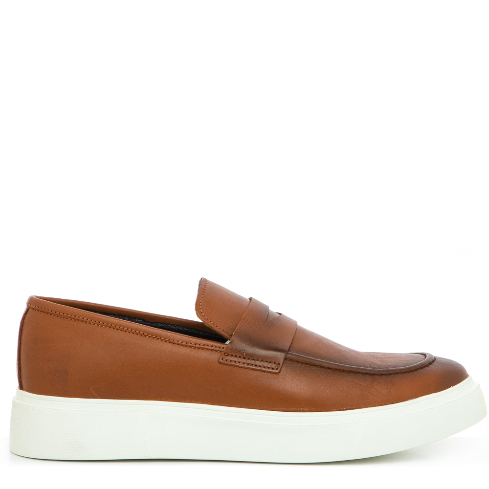 Ανδρικό Loafer ταμπά δέρμα Giovanni Morelli  Q507U0032532