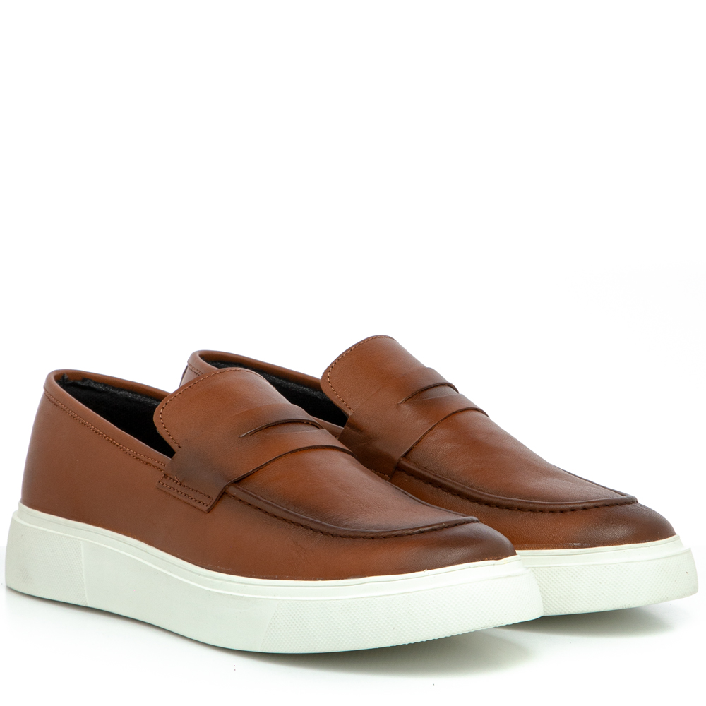 Ανδρικό Loafer ταμπά δέρμα Giovanni Morelli  Q507U0032532