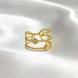 Δαχτυλίδι Επιχρυσωμένο 18Κ Ανοιγόμενο Με Ζιργκόν “Τριπλό”37004-18 Aventis Jewelry-1