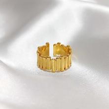Δαχτυλίδι Επιχρυσωμένο 18Κ Ανοιγόμενο “Ασύμμετρο Σχέδιο”30006-18 Aventis Jewelry 2