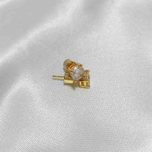 Σκουλαρίκια Επιχρυσωμένα 18Κ “Καρφωτά Με Ζιργκόν 9mm”4700109-18 Aventis Jewelry 2